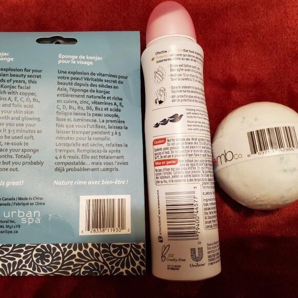 The Konjac facial sponge, Bath Bomb, Dove Dry Spray *NEW* - Picture 2 of 2
